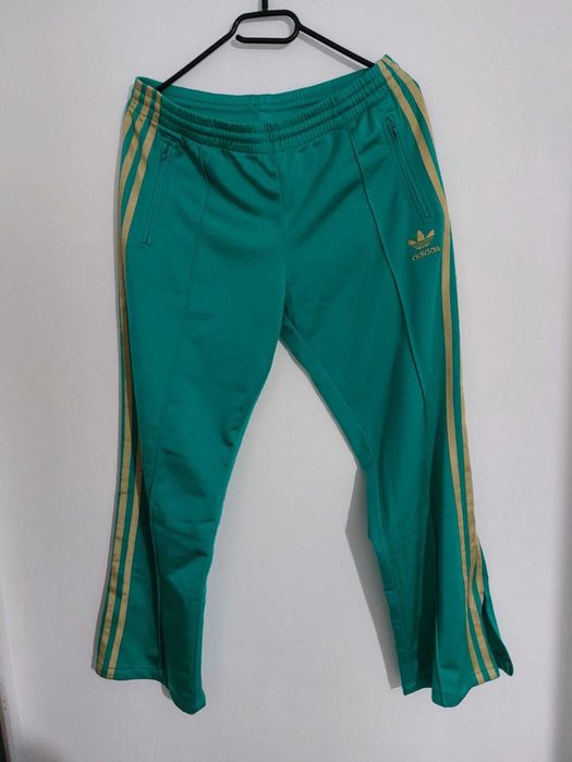 Trening original Adidas, turcoaz cu auriu