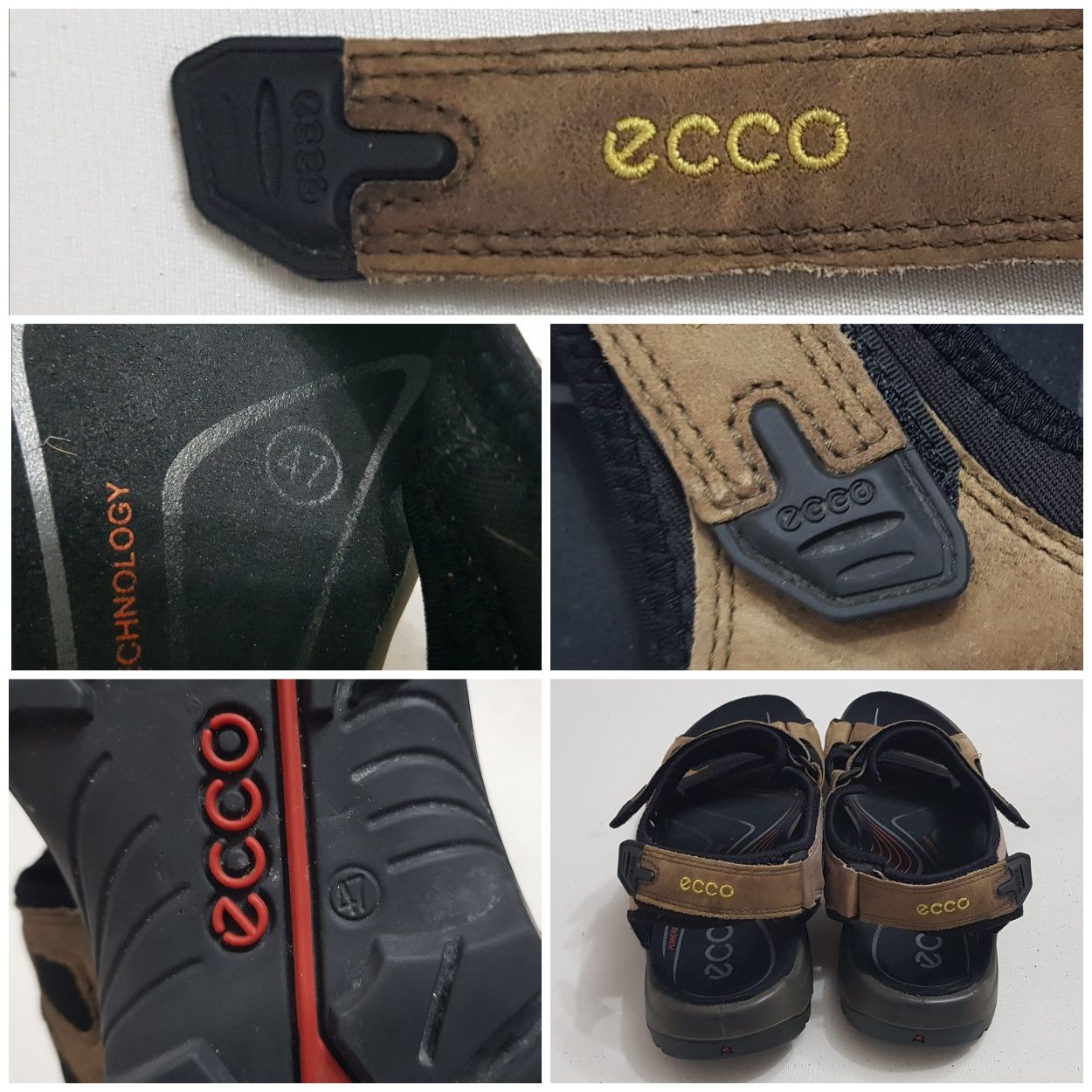 Sandale ECCO Receptor Offroad, piele Nubuk, trekking munte sau oraș 47