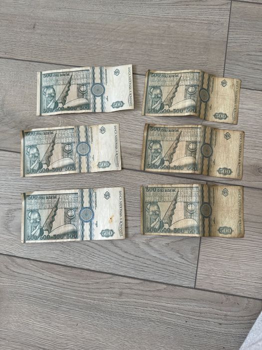 6 buc bancnote vechi 500 lei