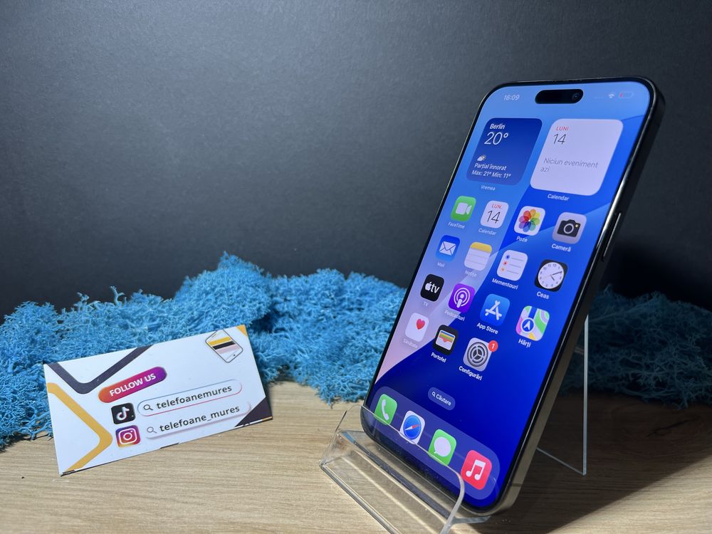 Iphone 15 Pro Max 256Gb Negru 24 luni garantie Telefoane Mures