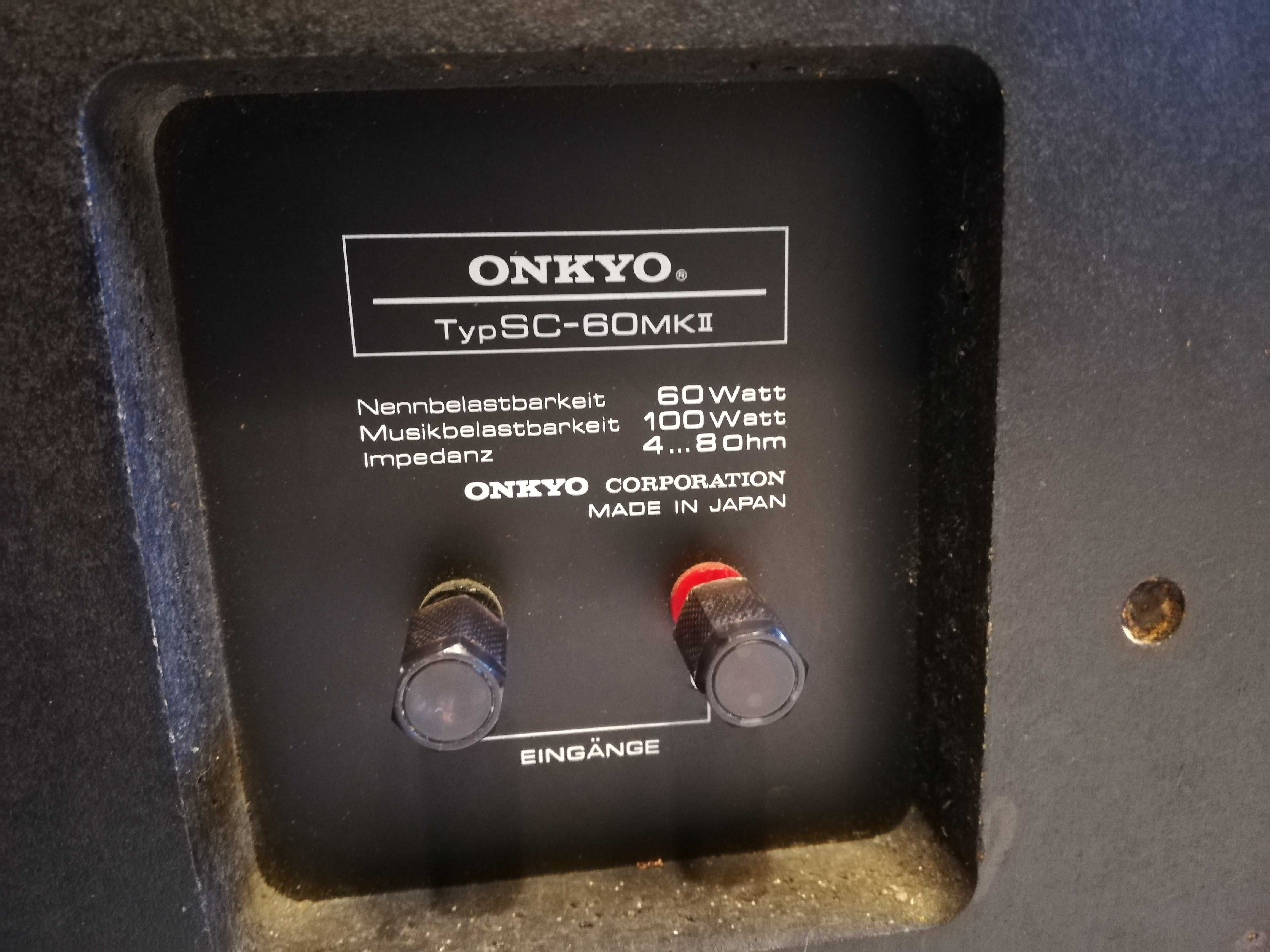 Set Boxe ONKYO  SC- 60MKII - 3 Cai/100 W/8 Ohm - Rare/Impecabile/Japan