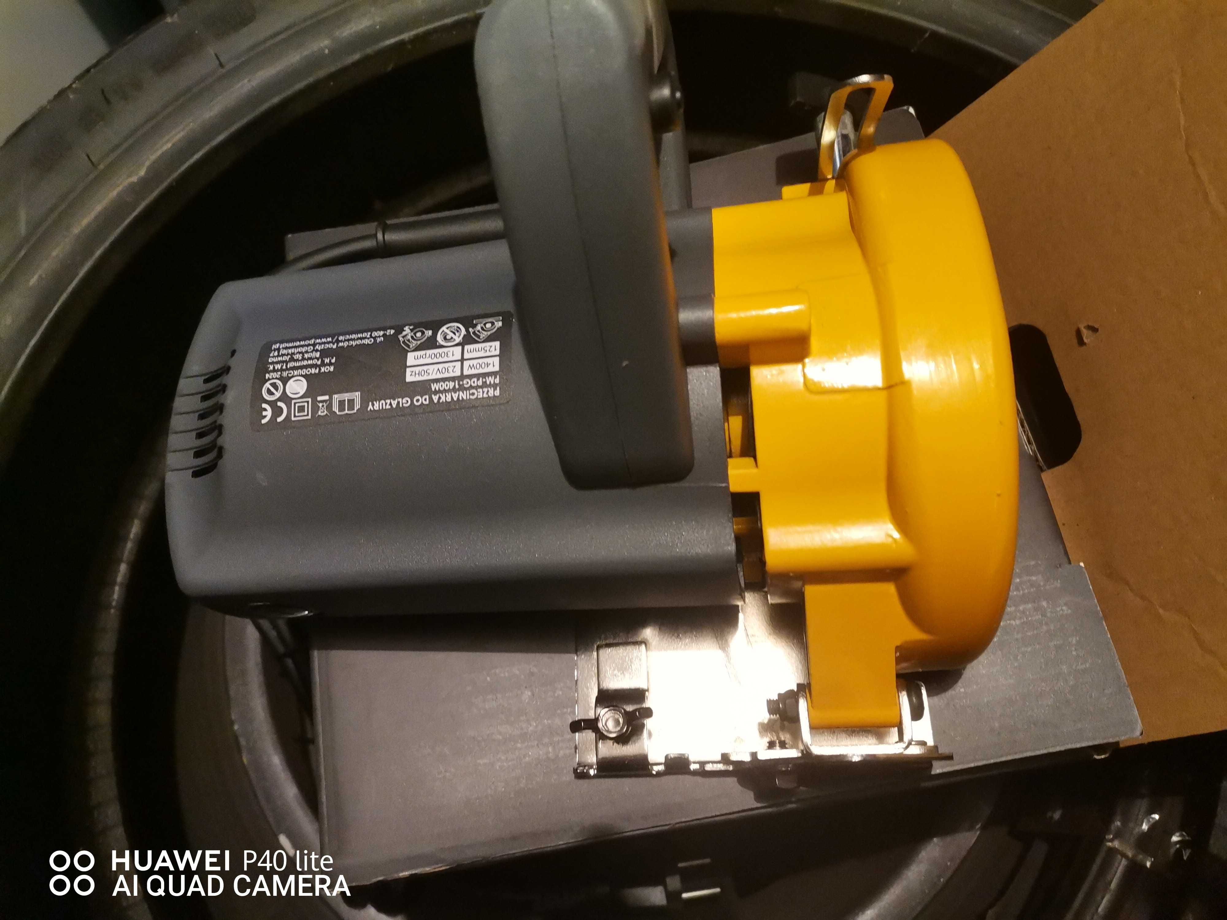 Ръчен циркуляр за рязане на камък и плочки POWERMAT, 1400 W, 125 мм