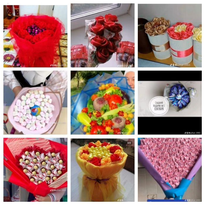 Сладкий букет-оригинальный подарок любимый жене матери .