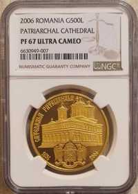 Moneda aur 500 lei BNR, Catedrala Patriarhala gradata NGC PF 67 UC