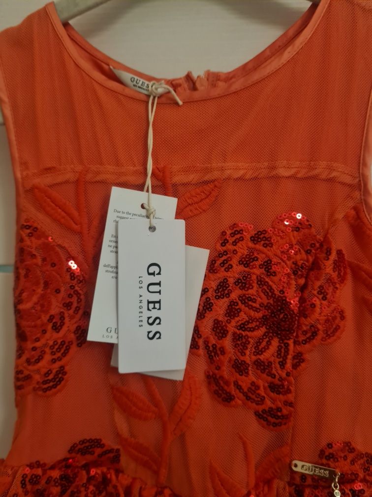 Официални детски рокли р-р 116  с дантела и коприна Twinset и Guess