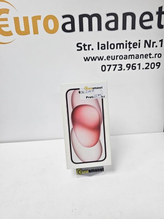 Telefon mobil Apple iPhone 15, 128GB, 5G, Pink -B-