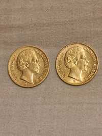 Златна монета 20 марки Лудвиг II Бавария 1873 D и 1875 D