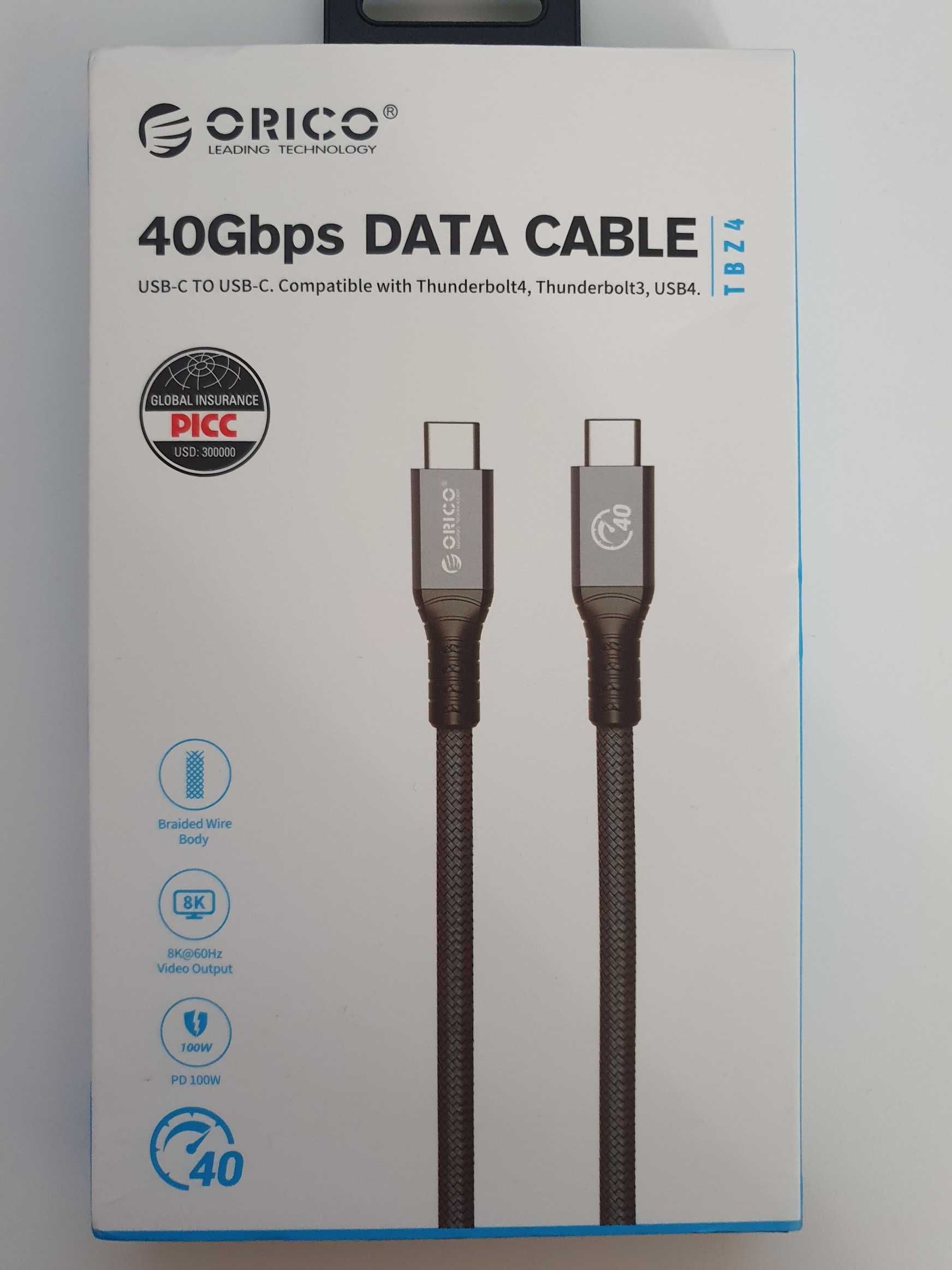 Cablu Orico usb c Thunderbolt 4/Thunderbolt3/USB4 (2m)