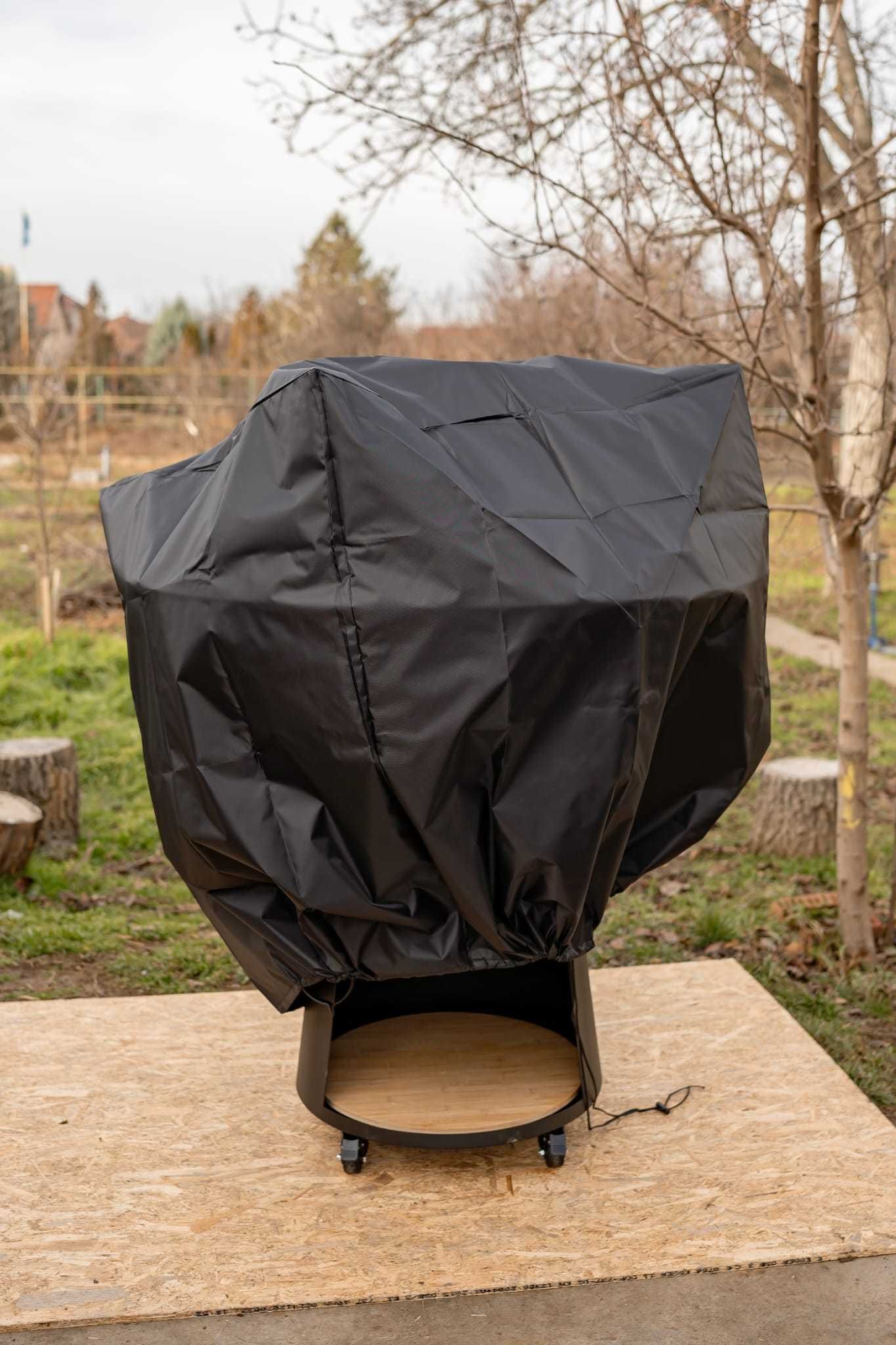 Gratar rotund cu plita inox / baza , cuva Corten