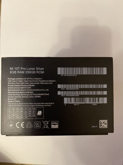Като НОВ! Xiaomi Mi 10T Pro 5G/256GB/8GB/108MP/144Hz/пълен комплект/