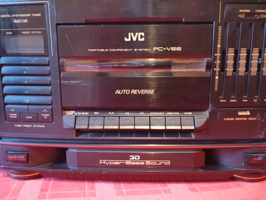 boombox JVC radio casetofon autorevers