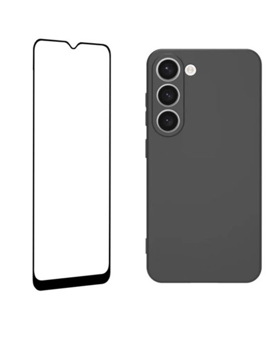 Samsung A23/A33/A34/A24/A25/A16/A17 Husa Silicon si Folie Sticla Glas1