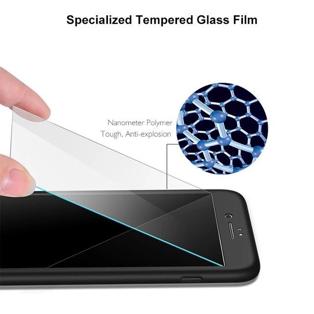 Кейс 360° градуса мат за Apple iPhone SE 2020 + стъклен протектор