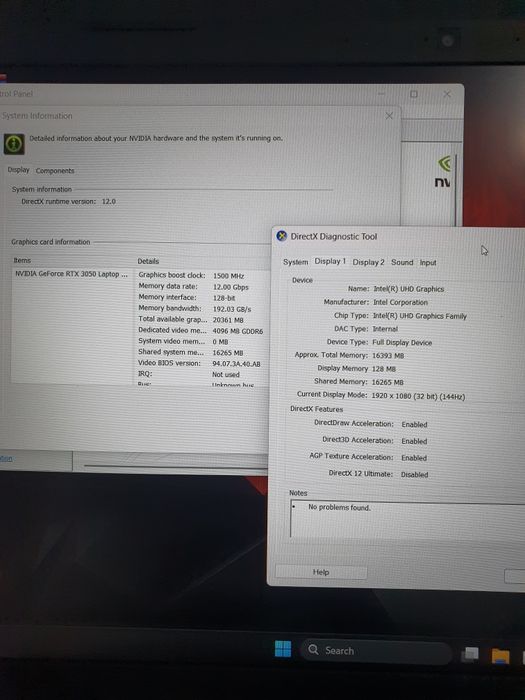 Acer Nitro,Ecran15 "144Mhz,Cpu i5,Ram 32gb,SSD-uri 1.5 Tera,Nvidia RTX