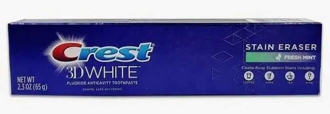 Зубная паста Crest 3D White Stain Eraser Fresh Mint Отбеливающая
