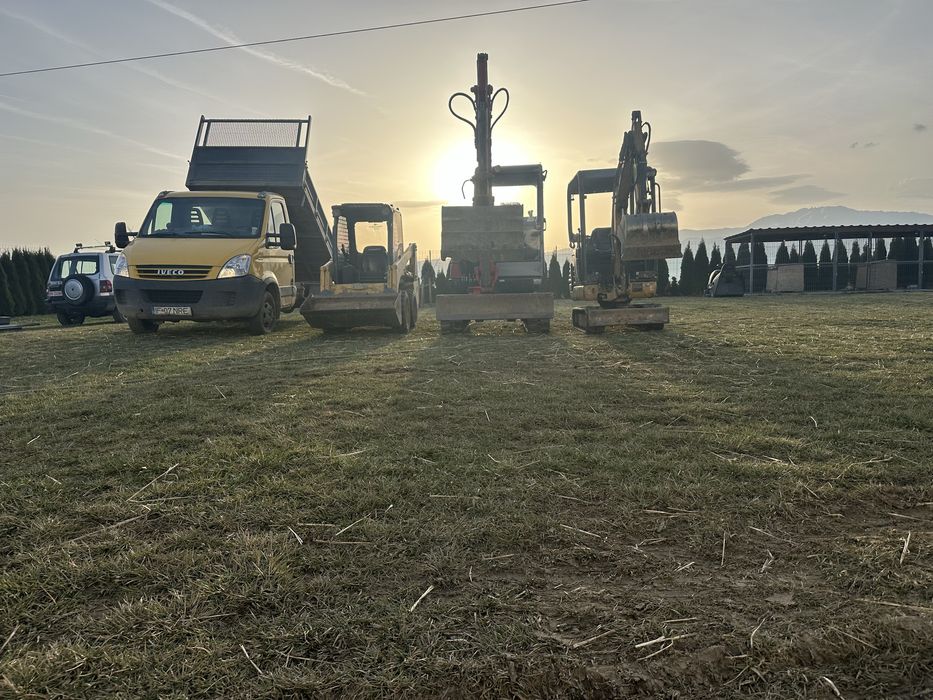 Execut lucrari cu incarcator si excavator