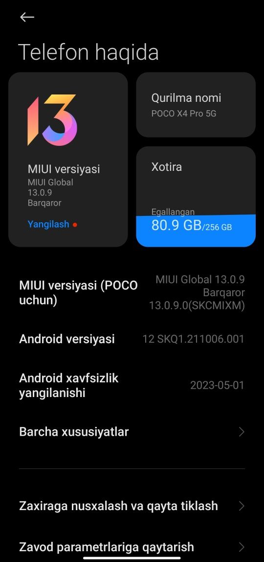 Poco X4 Pro 5G 8+3/256