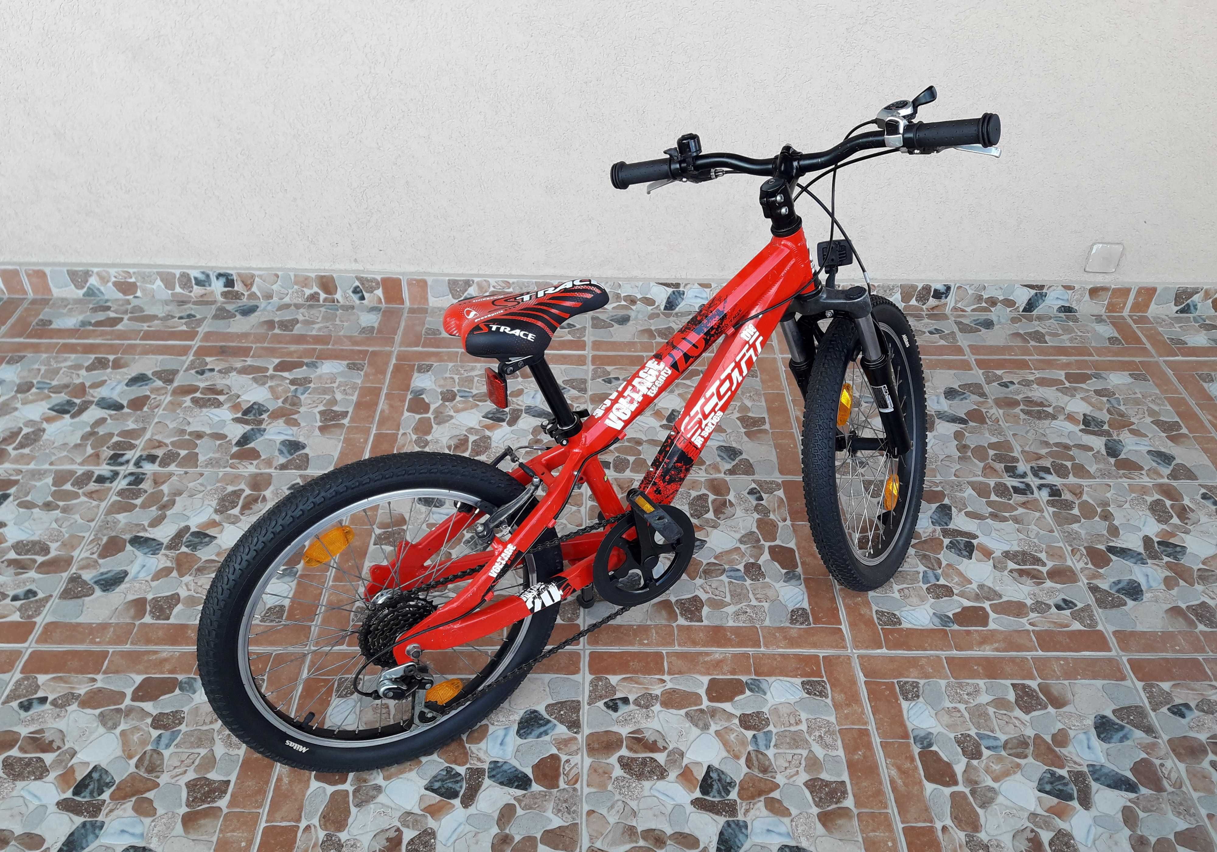 Bicicletă copii 20’ Scott Voltage JR20 MTB, 6 viteze, ALUMINIU – roșu