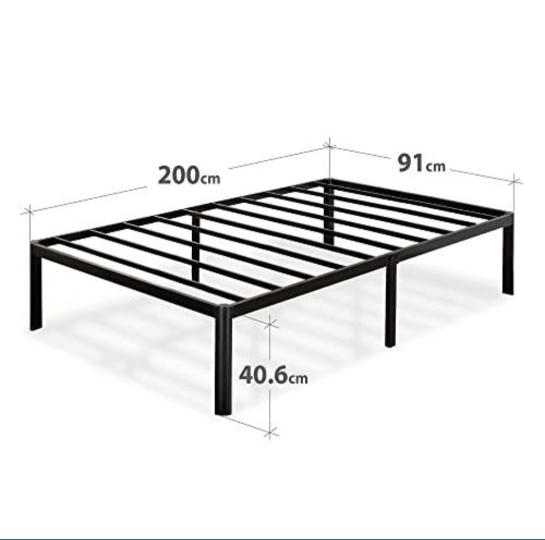 Pat platforma metalica Zinus, 90x200 cm. (NOU)