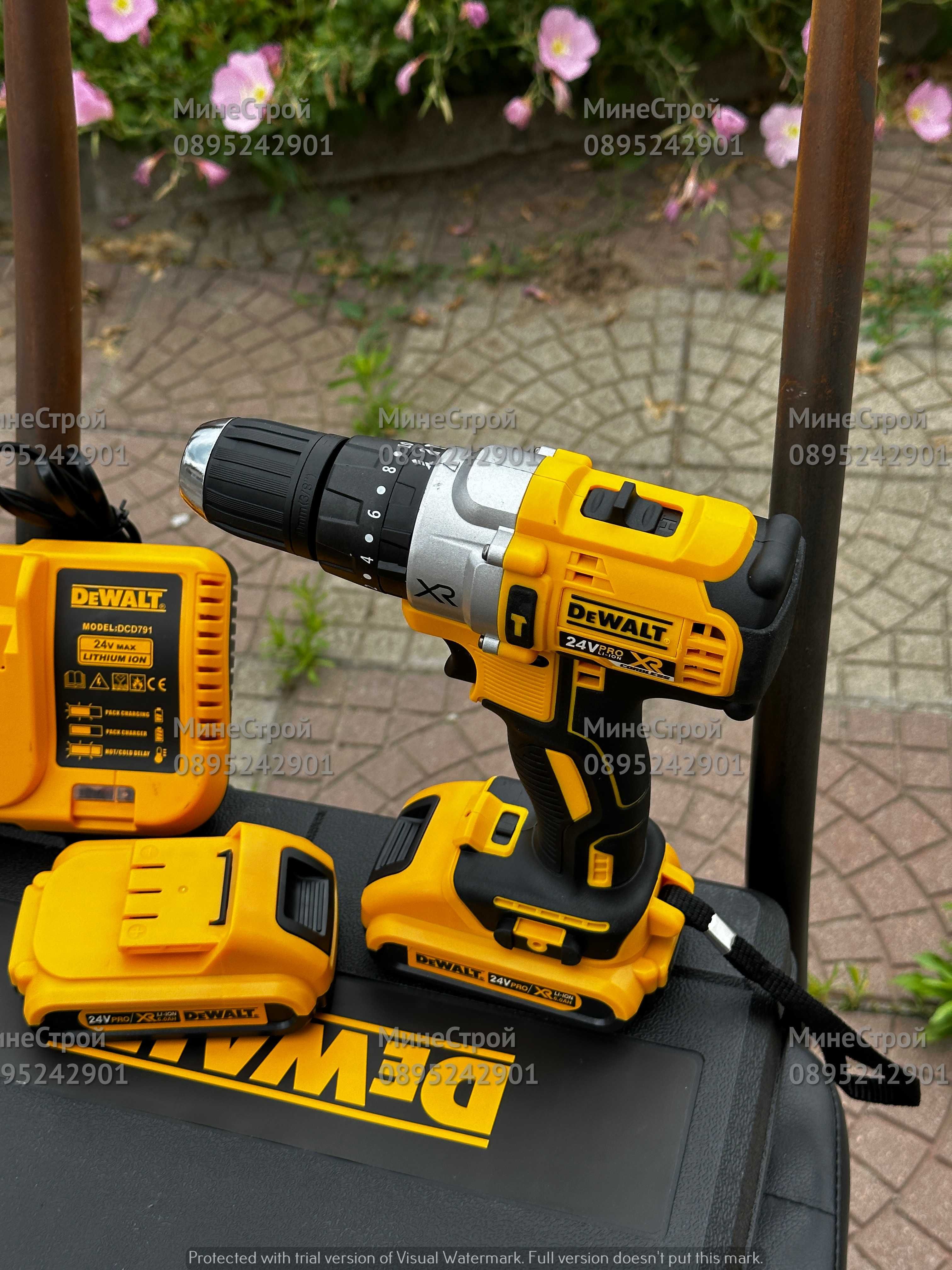 Акумулаторен ударен винтоверт DeWalt XR 24V 6Ah с 2 батерии Девалт ПРО