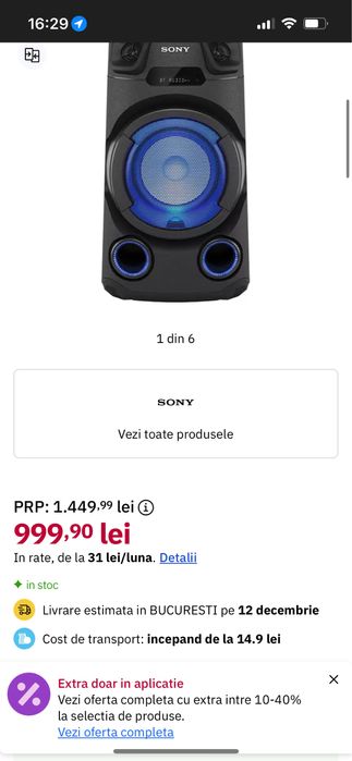 Vand boxa sony MHC-v13