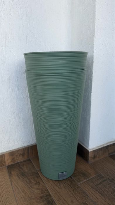 Саксии за цветя, Prosperplast, Пластмасови, 48x25 см, Зелени