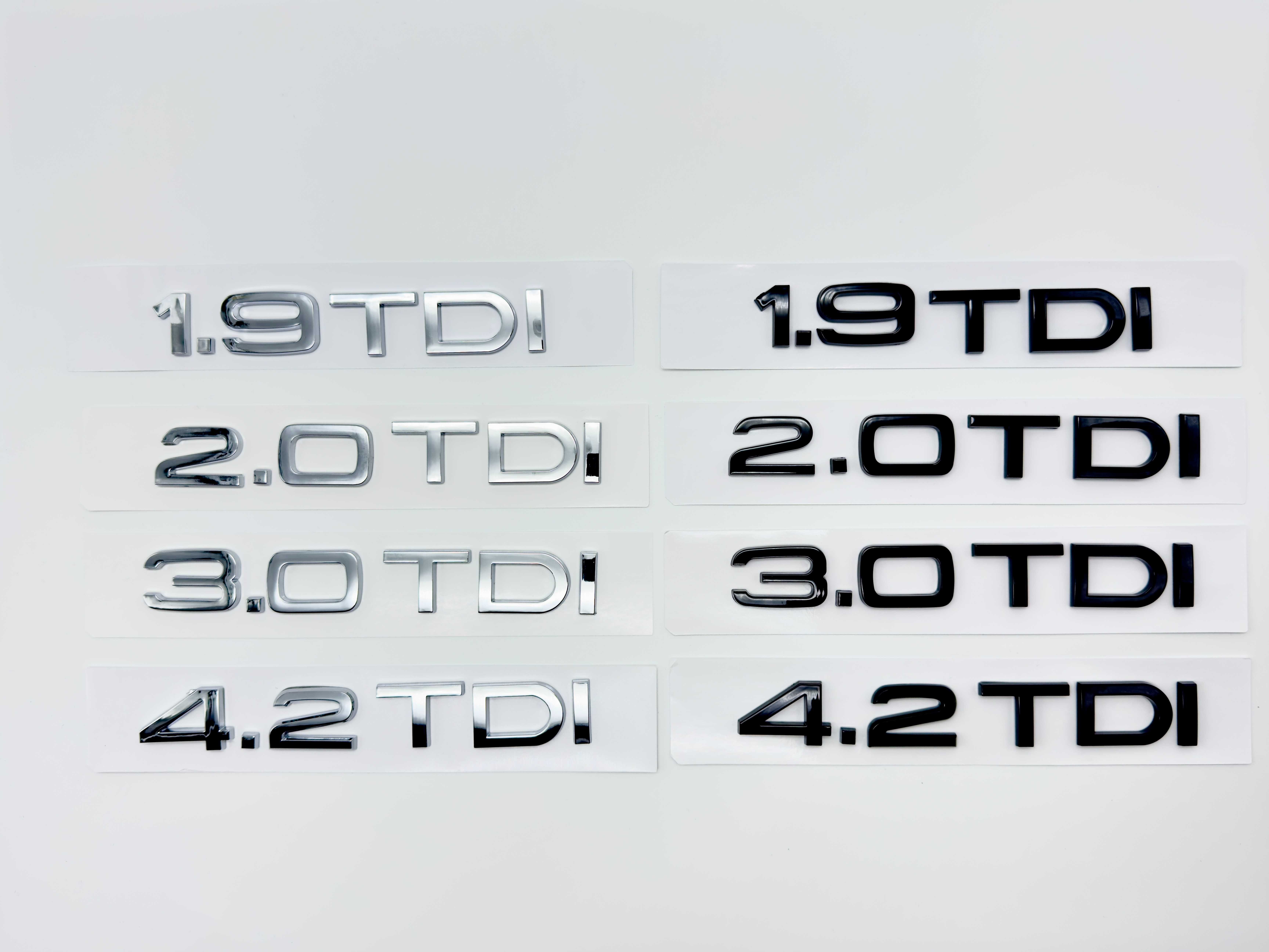 Надпис Audi Ауди 1.9tdi, 2.0tdi, 3.0tdi, 4.2 tdi, A3 A4 A5 A6 A8 Q5 Q7