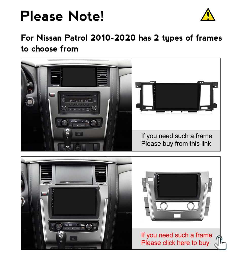 Navigatie Android 13 Nissan Patrol 2010-2020 1/8 Waze CarPlay CAMERA