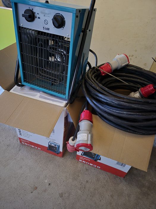 Калорифери трифазни 5кВ + два броя трифазни удължители