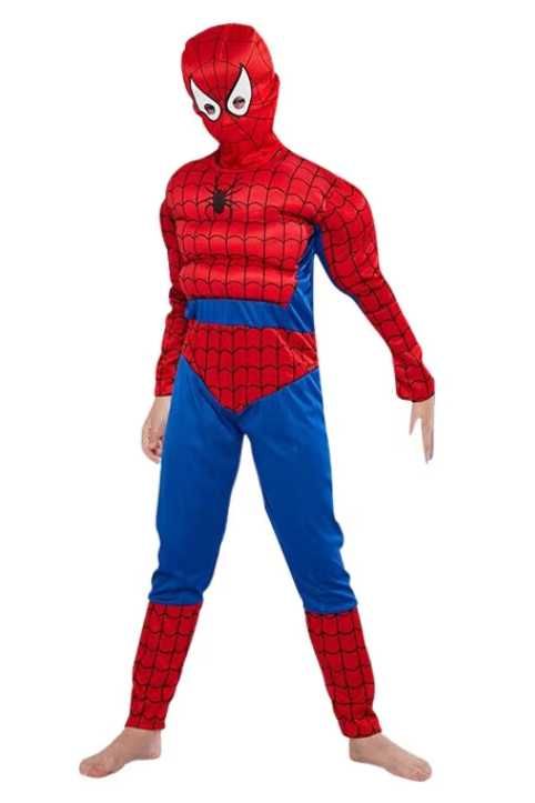 Детски костюм на Спайдърмен с мускули, маска + ПОДАРЪК йо-йо Spiderman