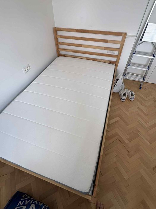 IKEA TARVA легло с матрак и подматрачна рамка – 120x200 см