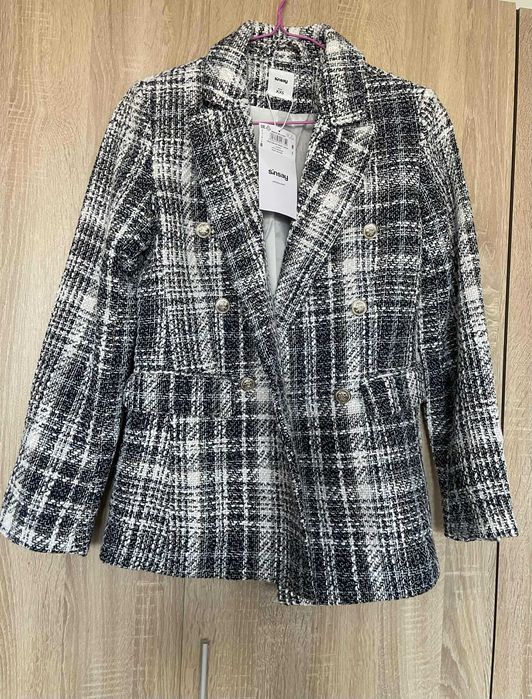 Ново с етикет!ХС! Дълго дебело сако с подплата