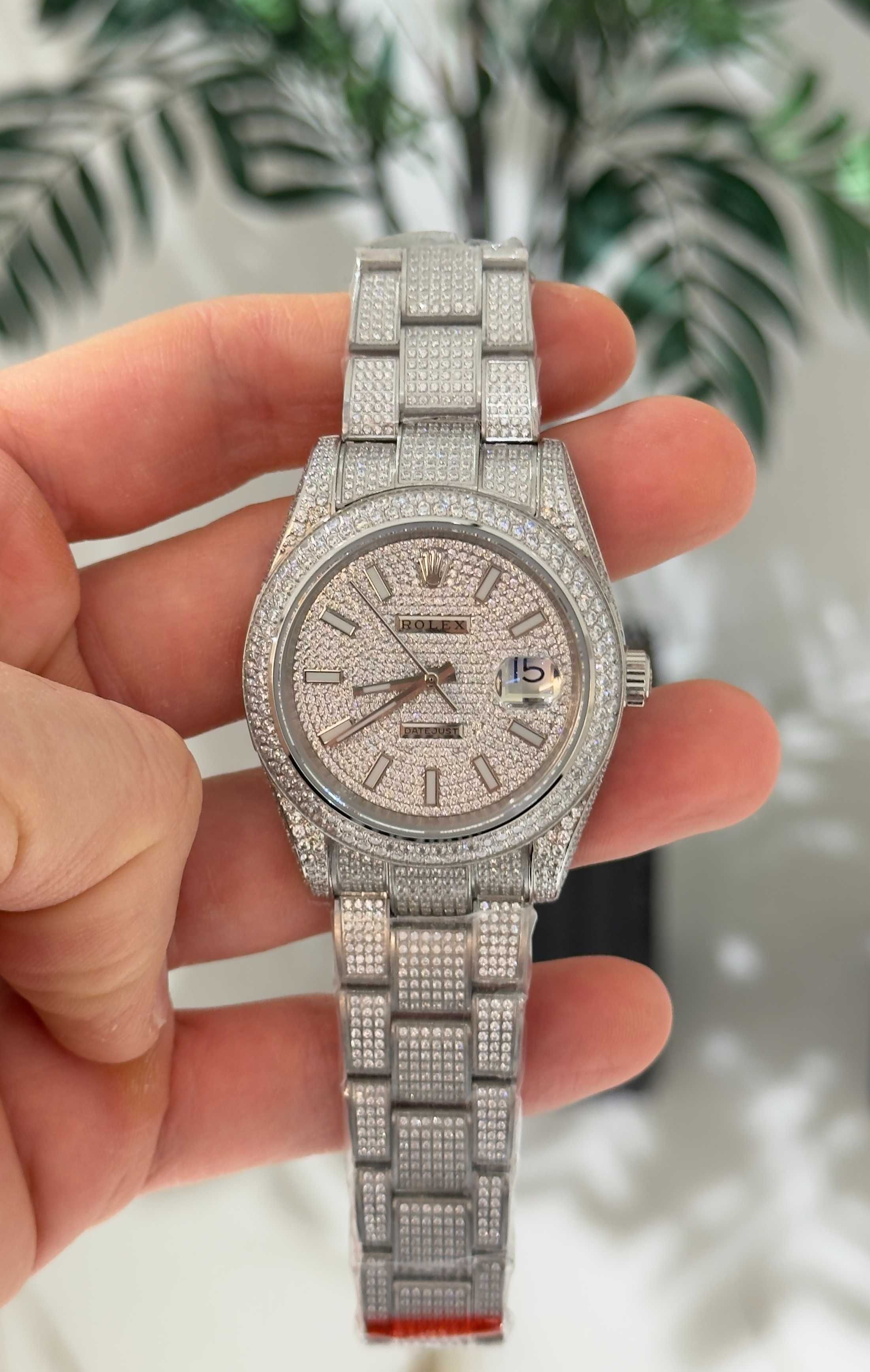 rolex Datejust 41mm icedout silver