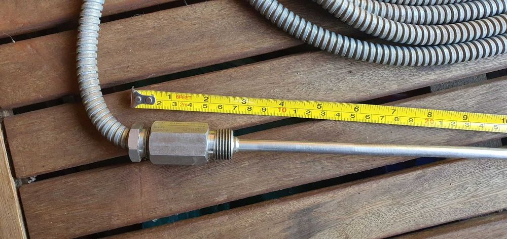 Sonda temperatura PT 100 .Tija 45 centimetri.