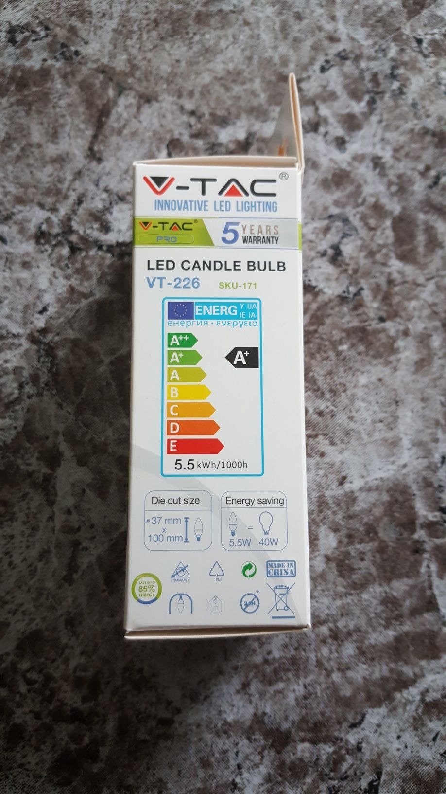 Osram и V-tac led крушка