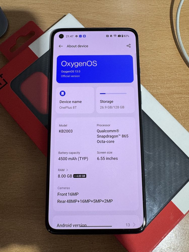 OnePlus 8T 128gb 12gb Ram