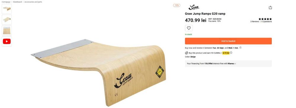 Rampa GrawJump g20 - pentru role/skate sigilata