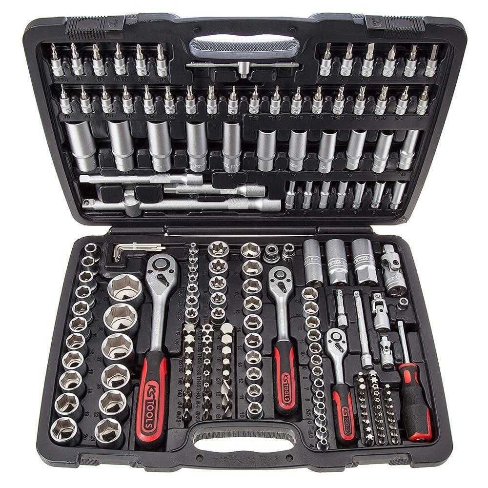 Гедоре KS TOOLS , 179 части, 1/4", 3/8", 1/2", Хром ванадий, мат