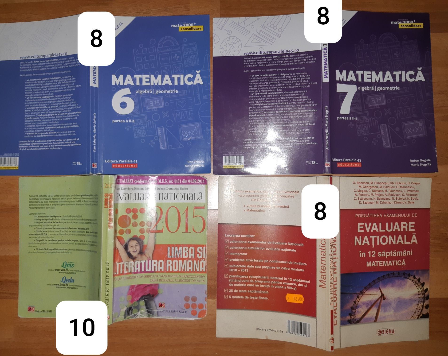 evaluarea națională matematică română  2021  colectia gimnazium Petric