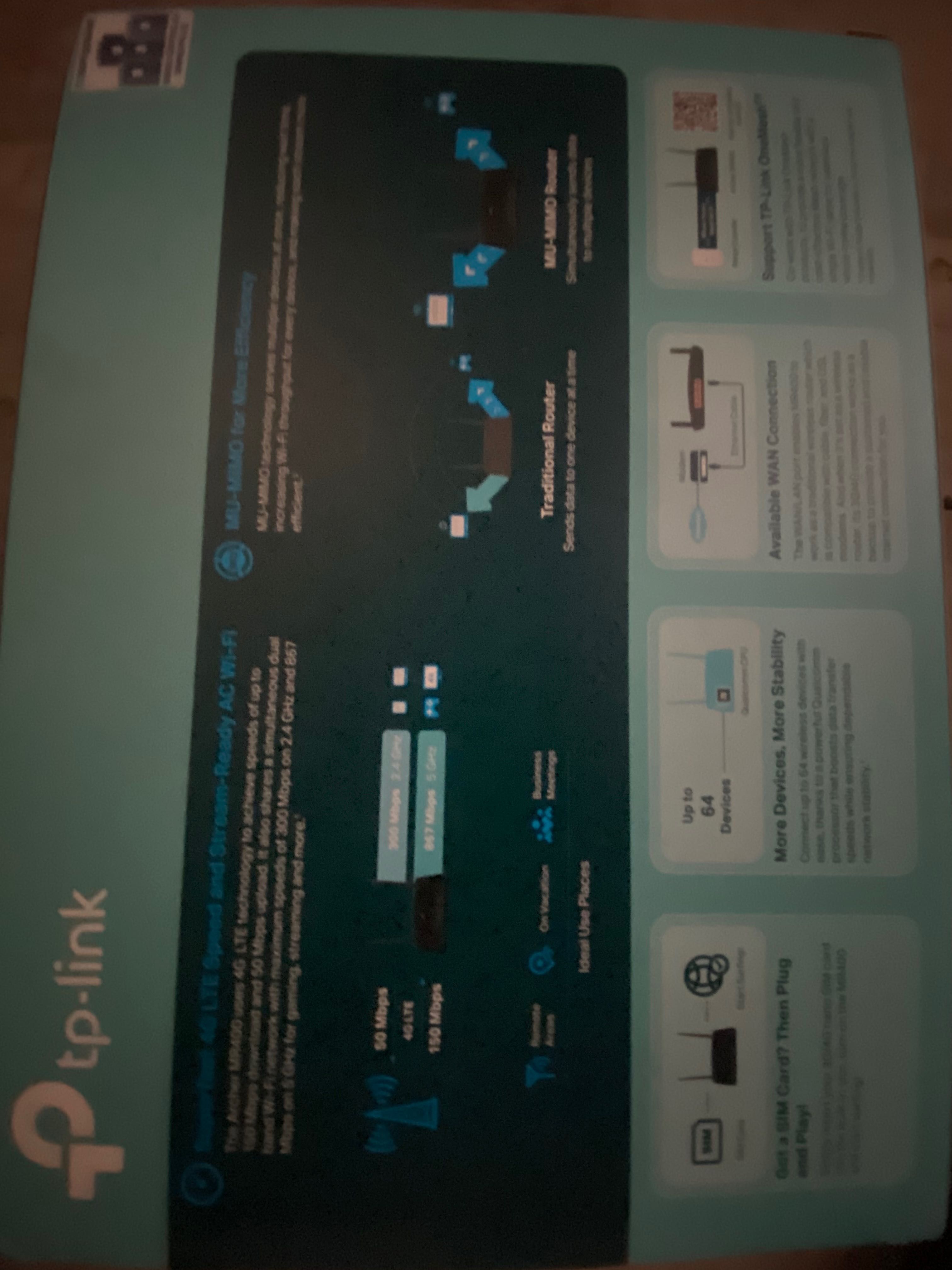 Wifi router tplink mr400