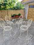 Set 4 scaune metalice vintage pentru grădină/terasă