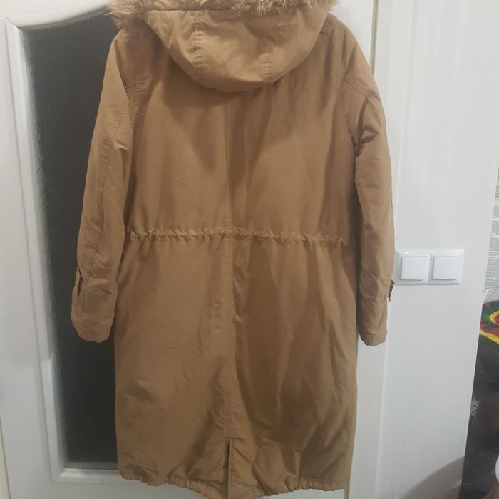 NAF NAF  original яке /3/4 пух яке/100%памук/L/Camel 
 цвят разпродава