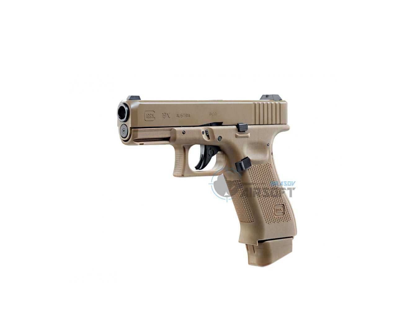 Pistol Airsoft Glock 19X GBB Co2 Coyote Umarex
