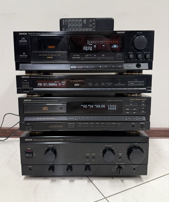 Ретро аудио сет DENON - усилвател, CD, триглав дек, тунер