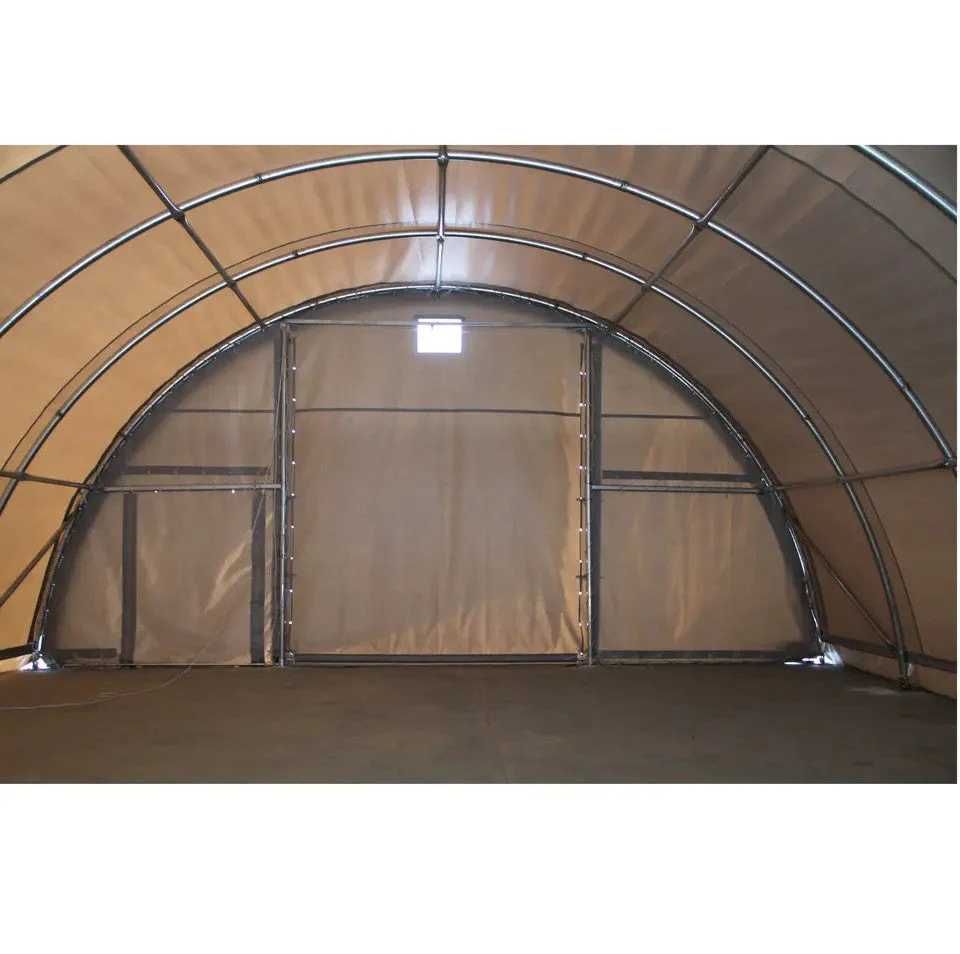 Hala-hale Semirotunda 720g/m² PVC IGNIFUG- alb si verde GM