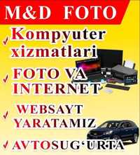 M & D FOTO Kompyuter va ofis xizmatlari. Компьютерные услуги.