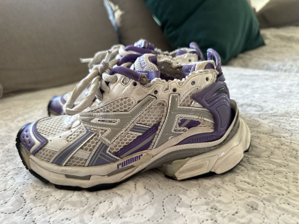 Balenciaga  Runner trainers in purple and silver