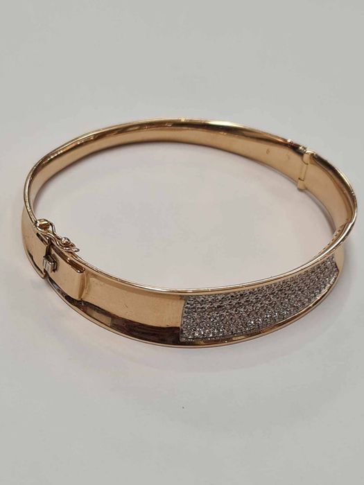 Bratara din aur galben 18k, cu diamante naturale, BRAU114