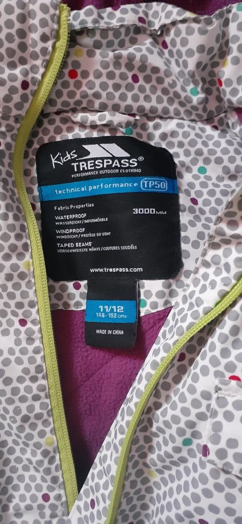 Geaca Trespass ski fete 12 ani