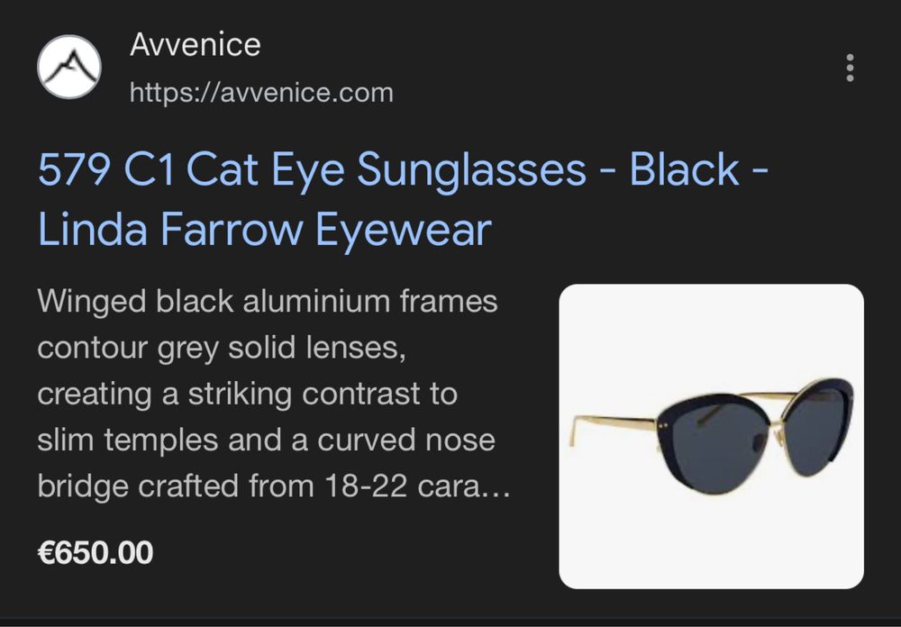 Linda Farrow - 579 C1 Cat Eye Sunglasses